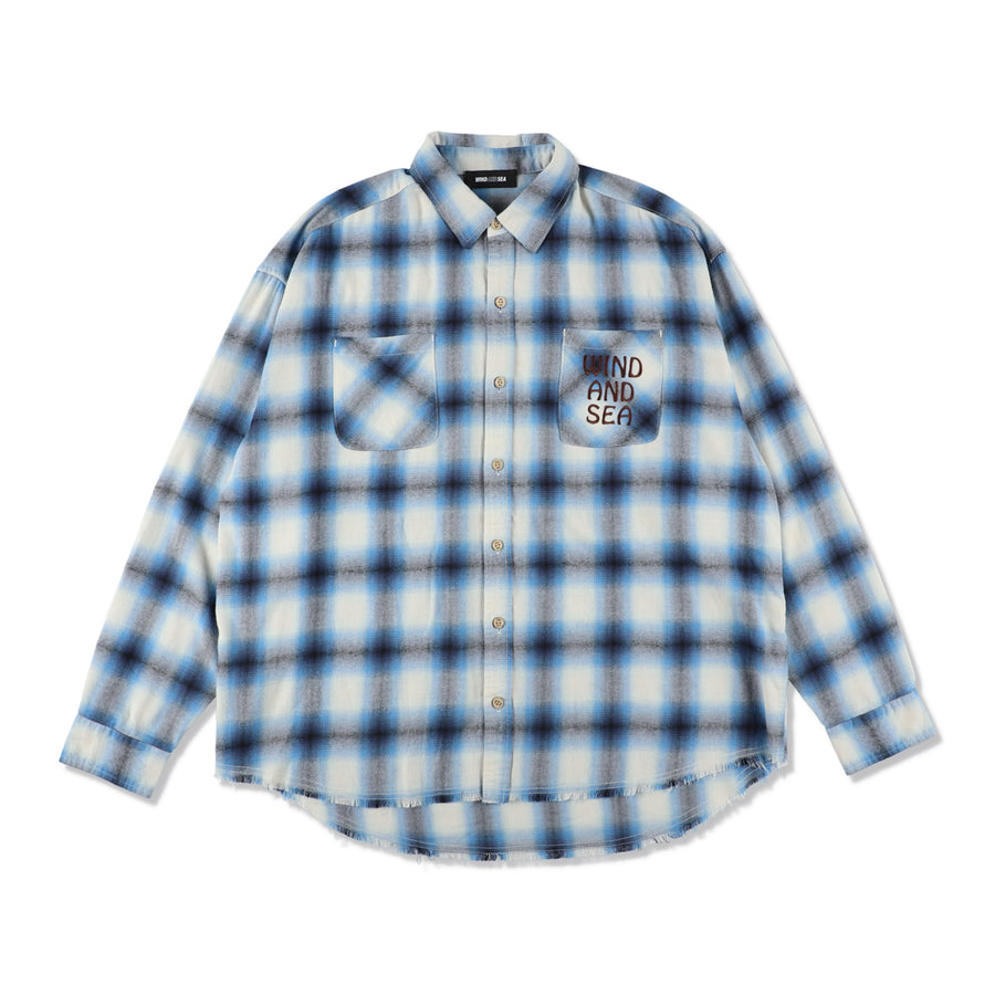 OMBRE CHECK L/S SHIRT / BLUE