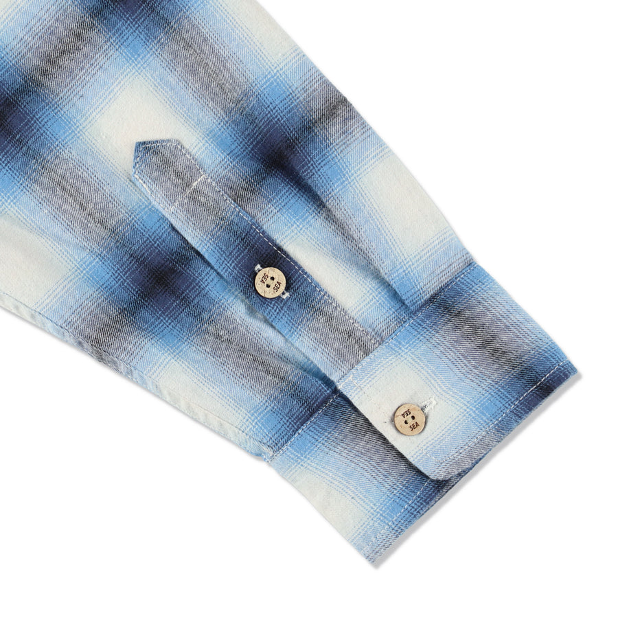 OMBRE CHECK L/S SHIRT / BLUE