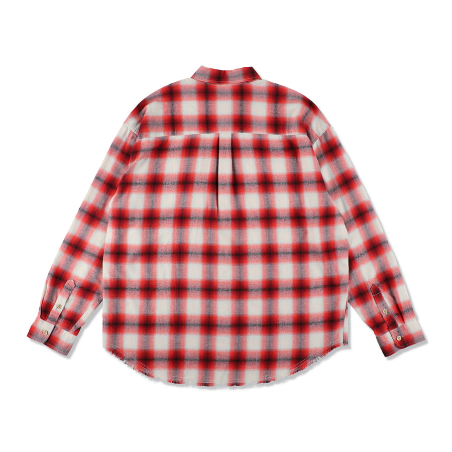 OMBRE CHECK L/S SHIRT / RED