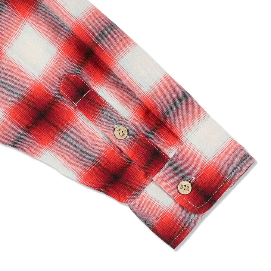 OMBRE CHECK L/S SHIRT / RED