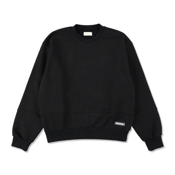 COMBI CREWNECK SWEATSHIRT / BLACK