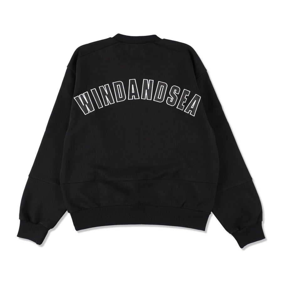 COMBI CREWNECK SWEATSHIRT / BLACK