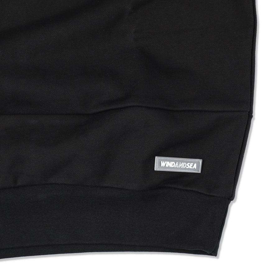 COMBI CREWNECK SWEATSHIRT / BLACK