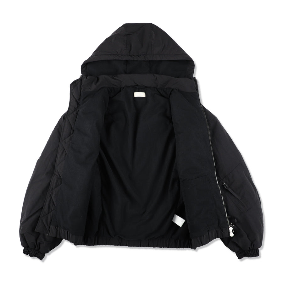 FLEECE PUFFER JACKET / BLACK