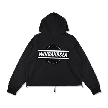 FLEECE ZIP UP HOODED SHIRT / BLACK