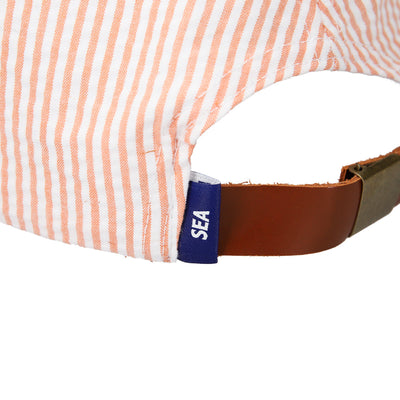 SEERSUKER STRIPE CAP