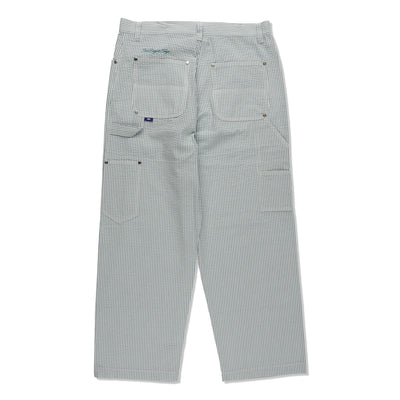 SEERSUKER STRIPE PAINTER PANTS