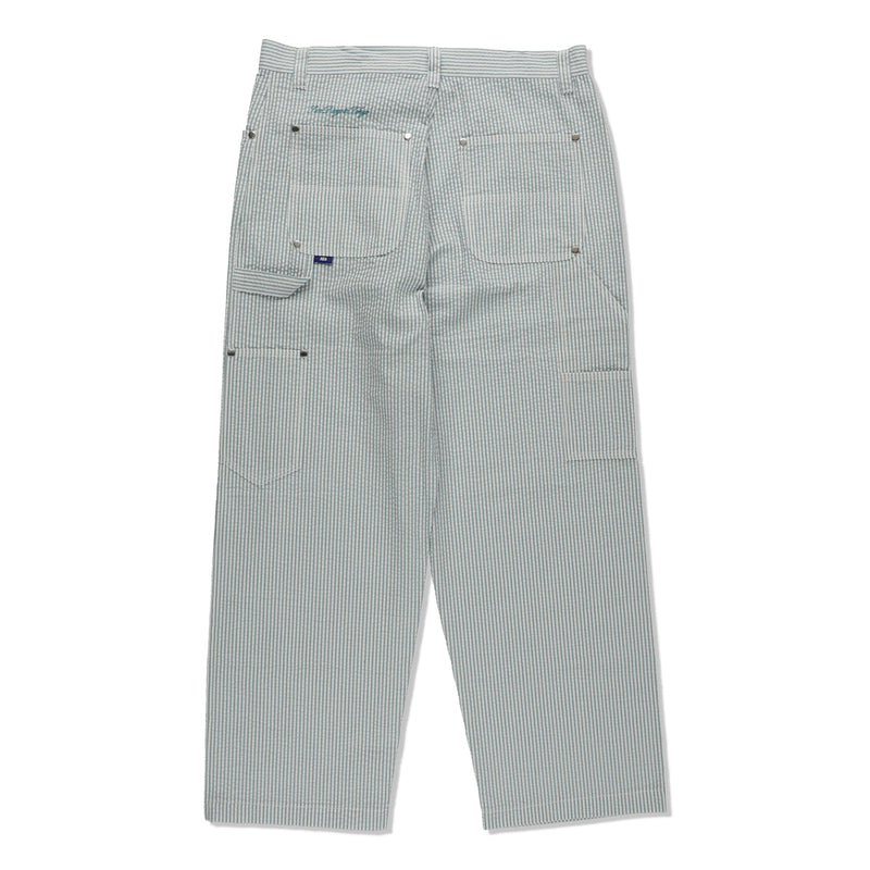 SEERSUKER STRIPE PAINTER PANTS