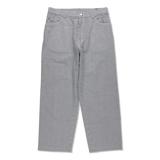 SEERSUKER STRIPE PAINTER PANTS