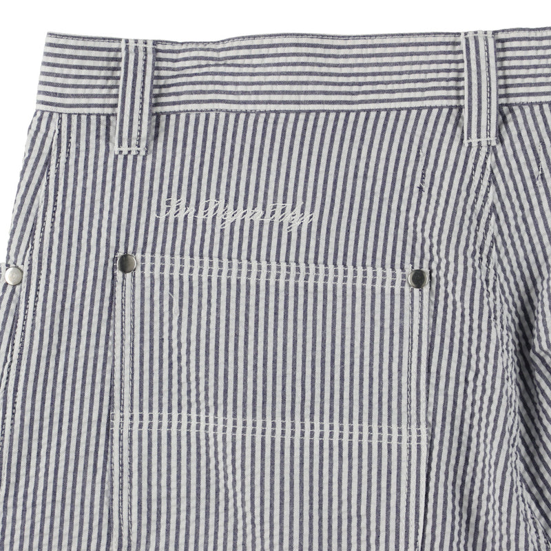 SEERSUKER STRIPE PAINTER PANTS