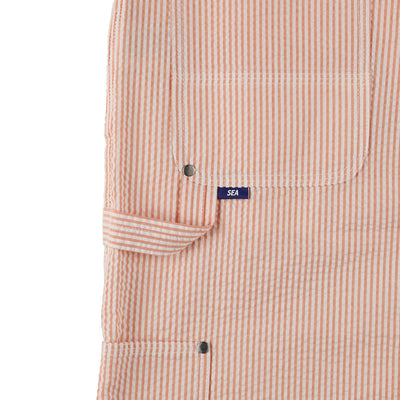 SEERSUKER STRIPE PAINTER PANTS