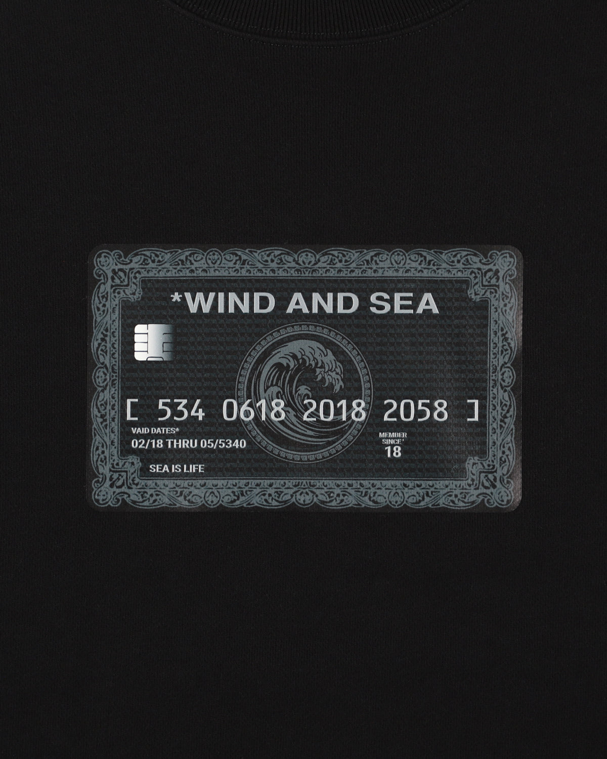 CREDIT CARD LOGO CREWNECK SWEATSHIRTS