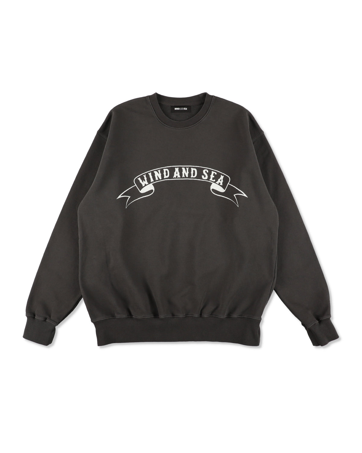 Ba Ribon Logo RIBON LOGO CREWNECK SWEATSHIRTS – WIND AND SEA