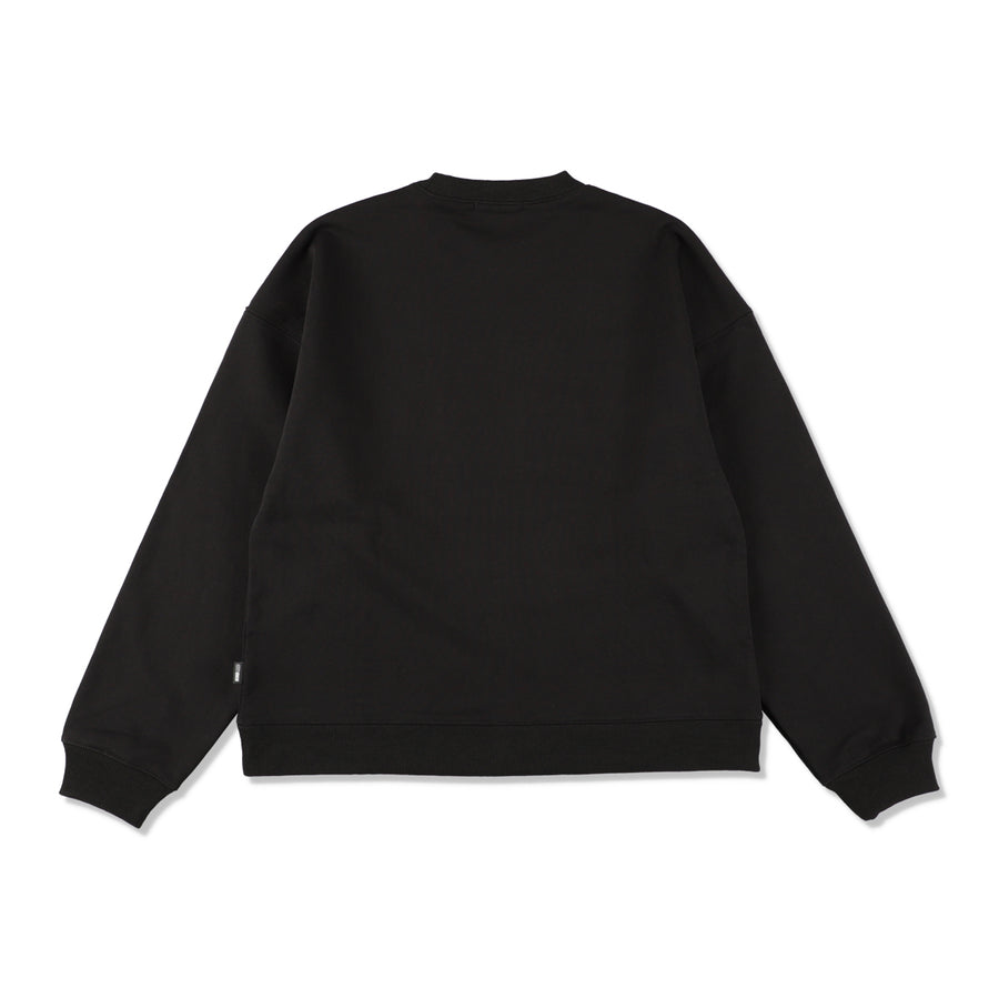 COLLEGE LOGO CREWNECK SWEATSHIRT / BLACK