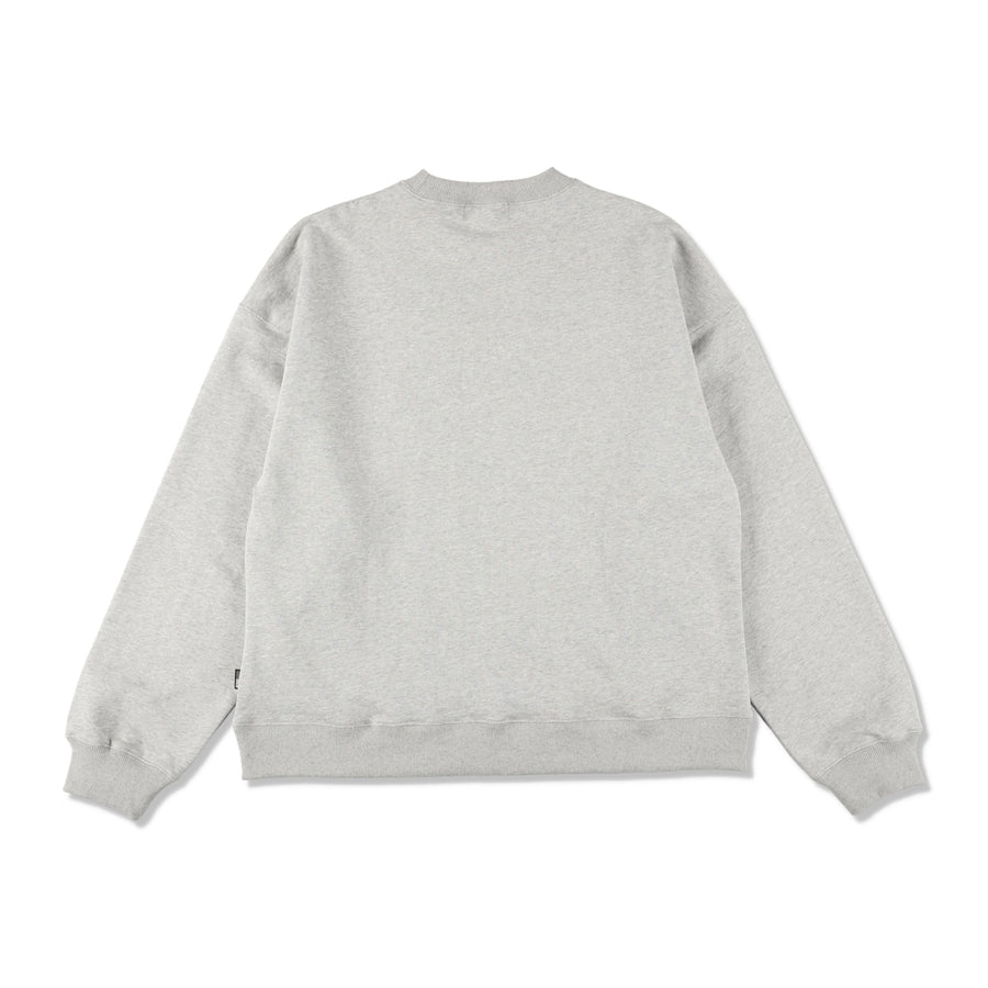 COLLEGE LOGO CREWNECK SWEATSHIRT / GRAY