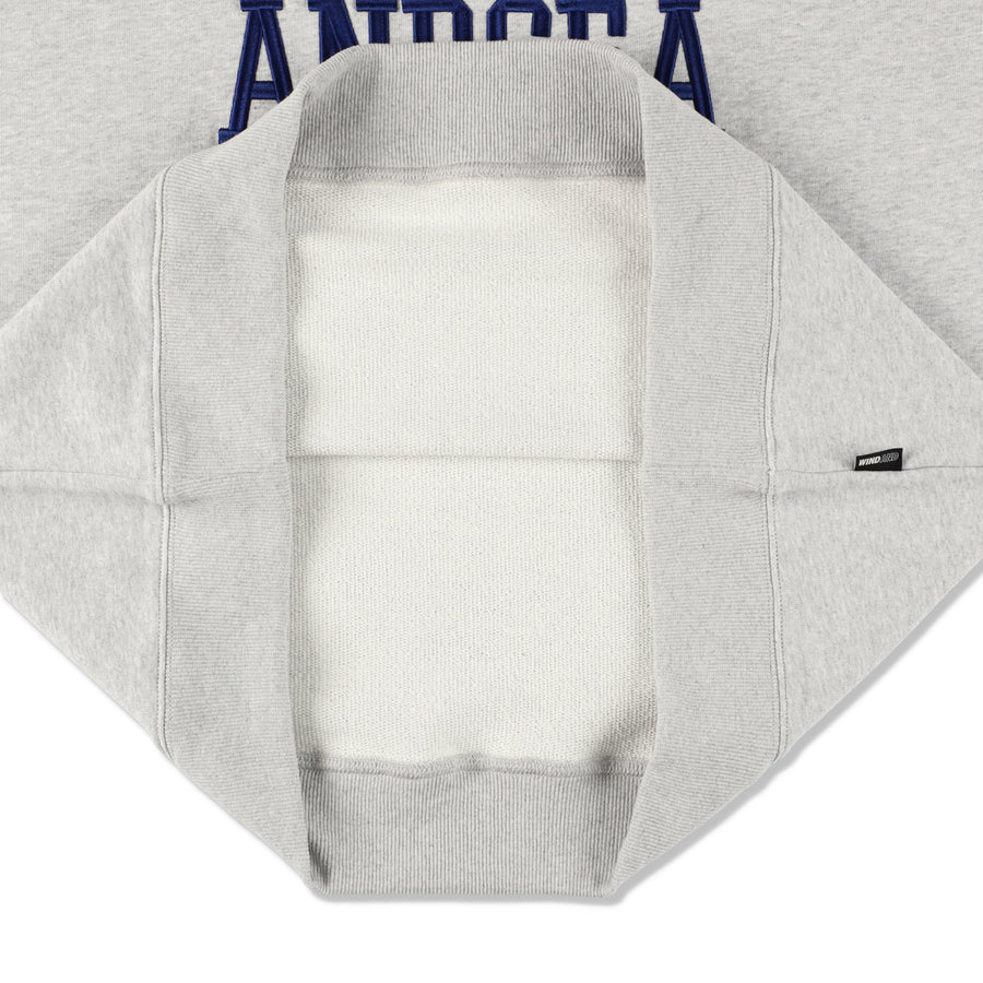 COLLEGE LOGO CREWNECK SWEATSHIRT / GRAY