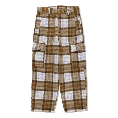 SHAGGY PLAID CARGO PT