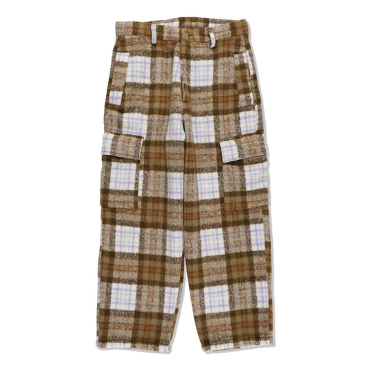 SHAGGY PLAID CARGO PT
