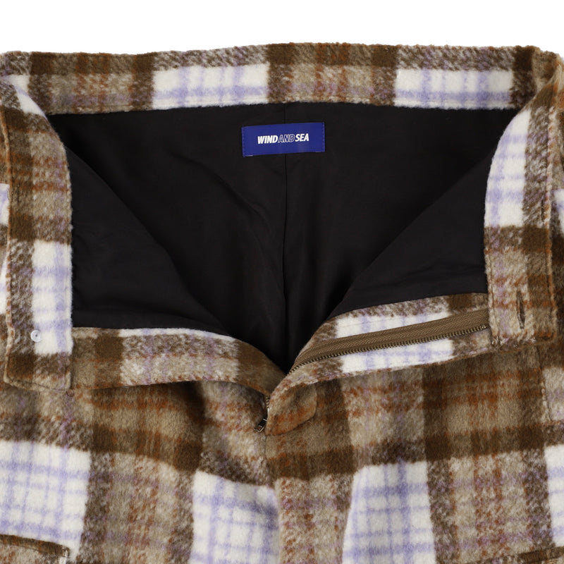SHAGGY PLAID CARGO PT