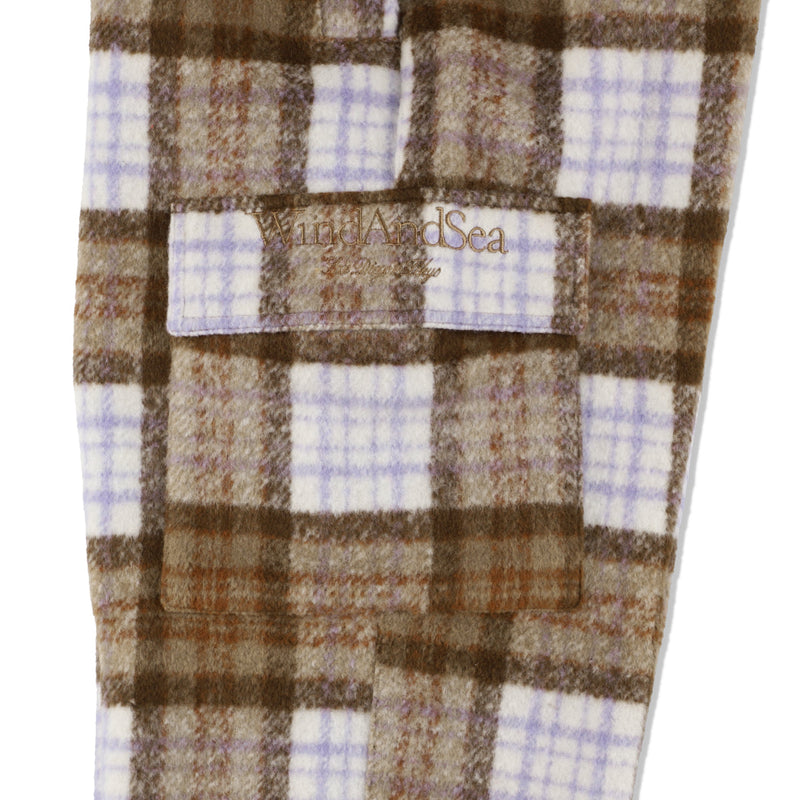 SHAGGY PLAID CARGO PT