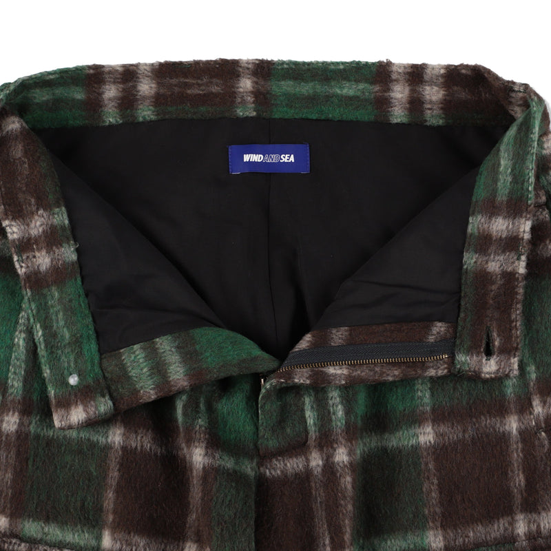SHAGGY PLAID CARGO PT