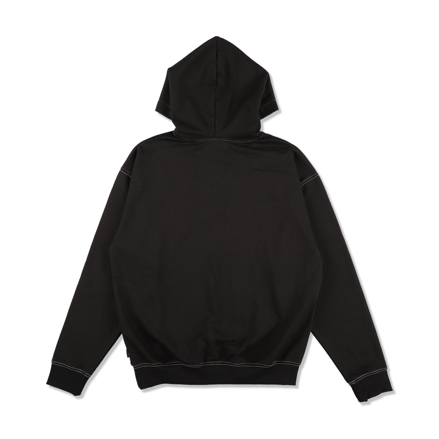 STITCH LOGO HOODED SWEATSHIRT / BLACK