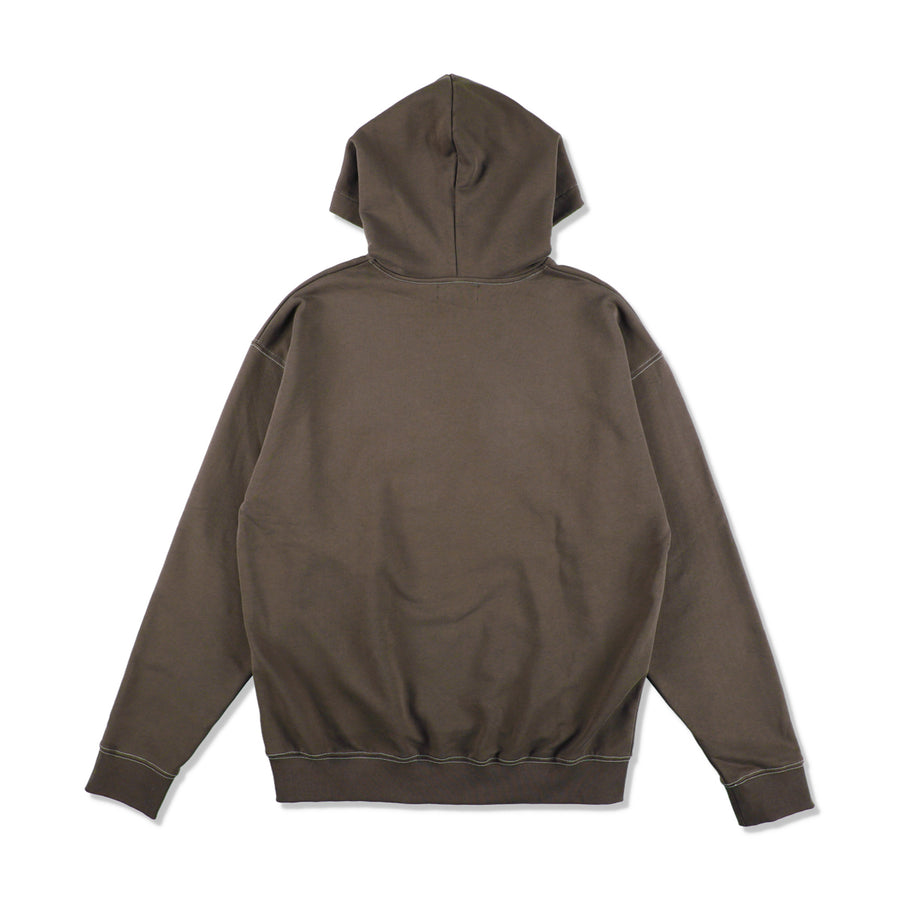 STITCH LOGO HOODED SWEATSHIRT / CHARCOAL