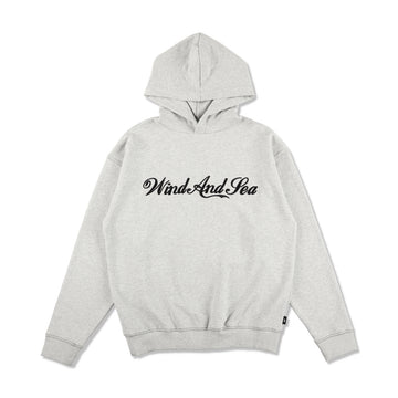 STITCH LOGO HOODED SWEATSHIRT / GRAY