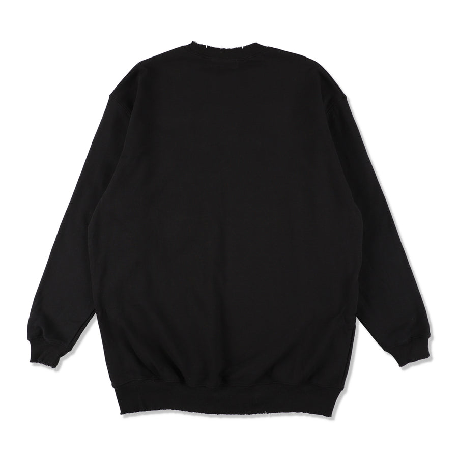 SPRAY LOGO CREWNECK SWEATSHIRT / BLACK