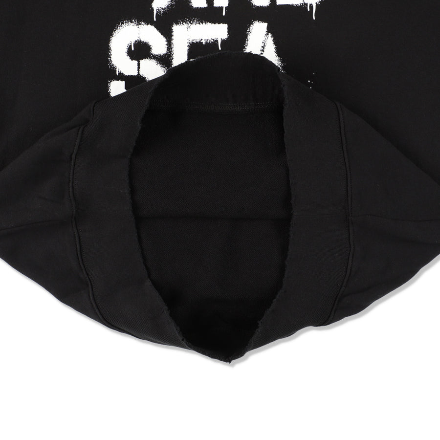 SPRAY LOGO CREWNECK SWEATSHIRT / BLACK