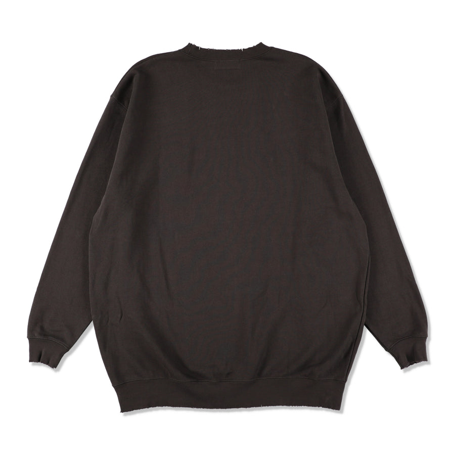 SPRAY LOGO CREWNECK SWEATSHIRT / CHARCOAL