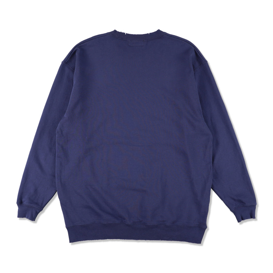 SPRAY LOGO CREWNECK SWEATSHIRT / NAVY