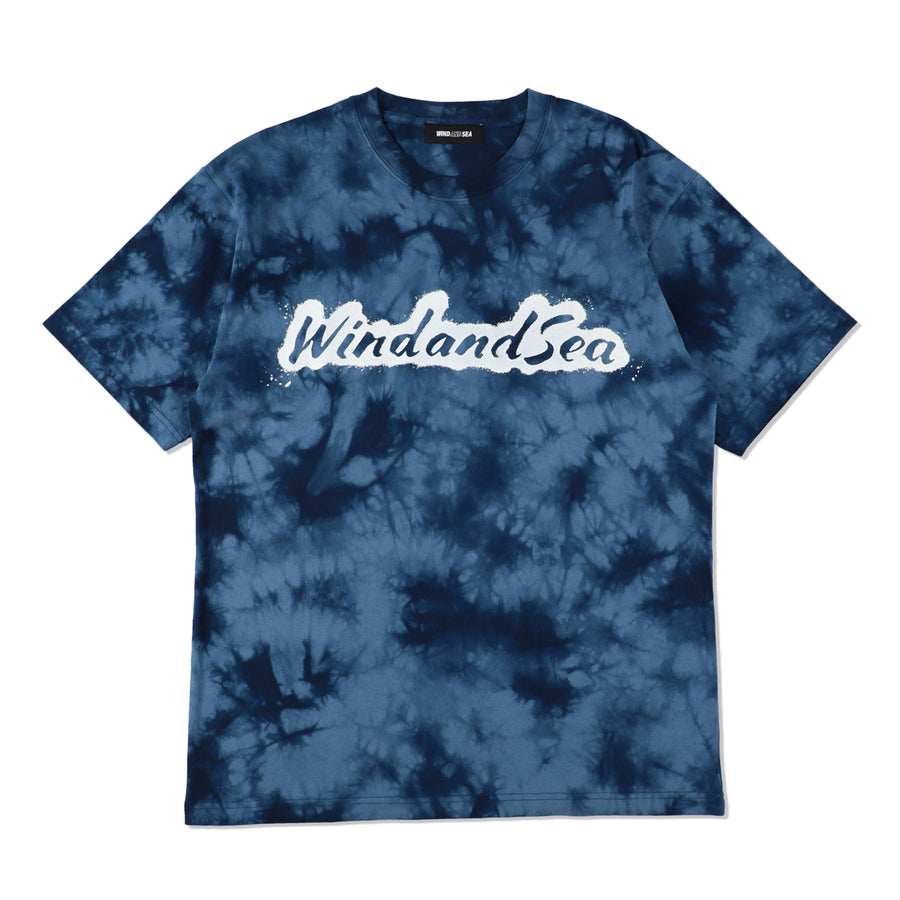 TIE-DYE SPRAY LOGO S/S TEE / NAVY