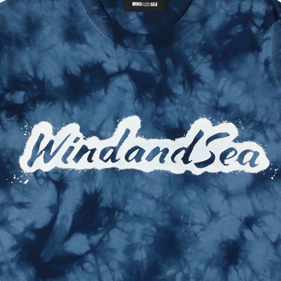 TIE-DYE SPRAY LOGO S/S TEE / NAVY