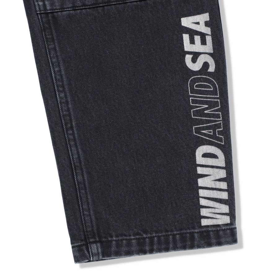 Double Knee Denim Pant / BLACK