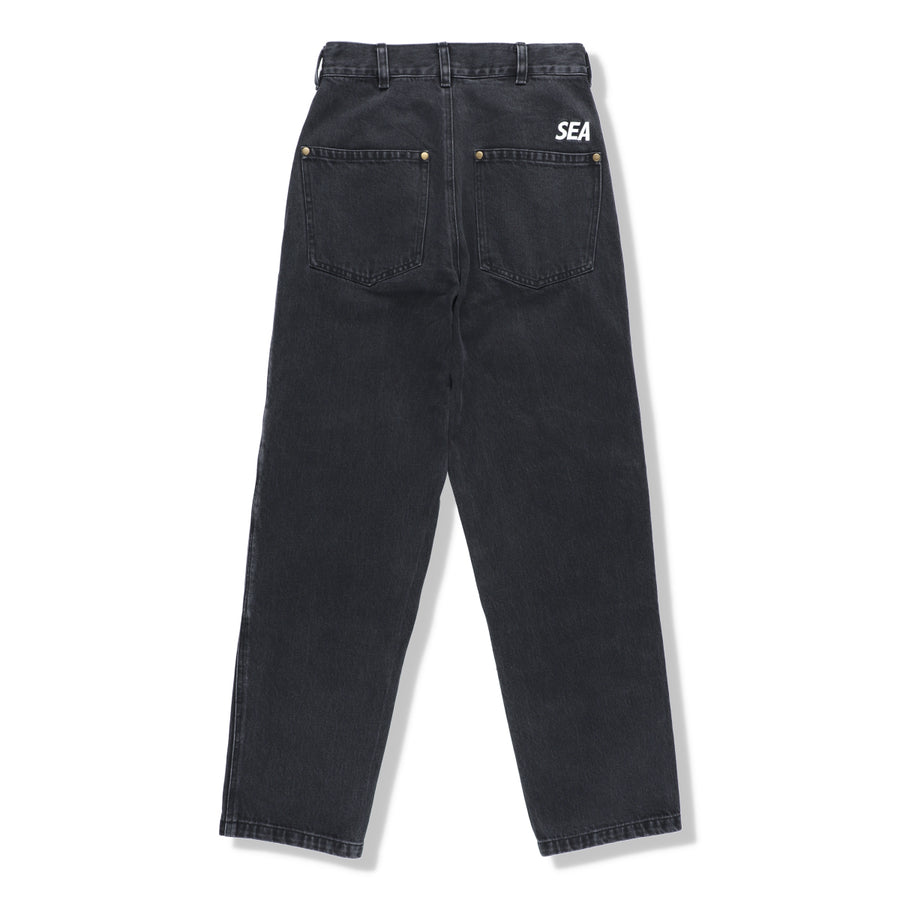 Double Knee Denim Pant / BLACK