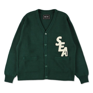 LETTERED CARDIGAN / GREEN