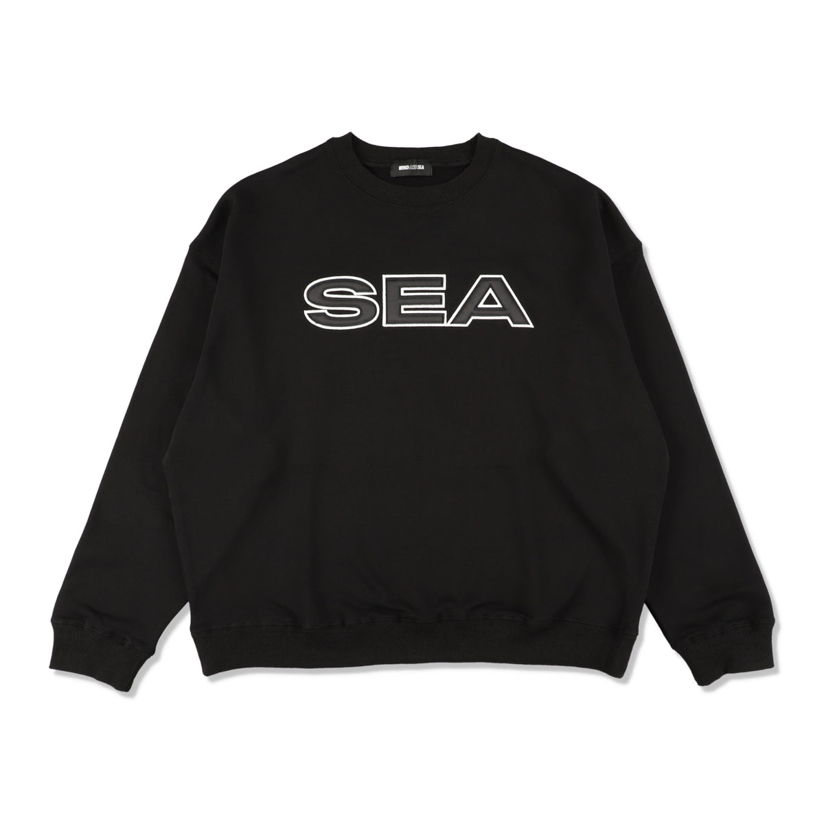 Satin Patch Crewneck Sweatshirt