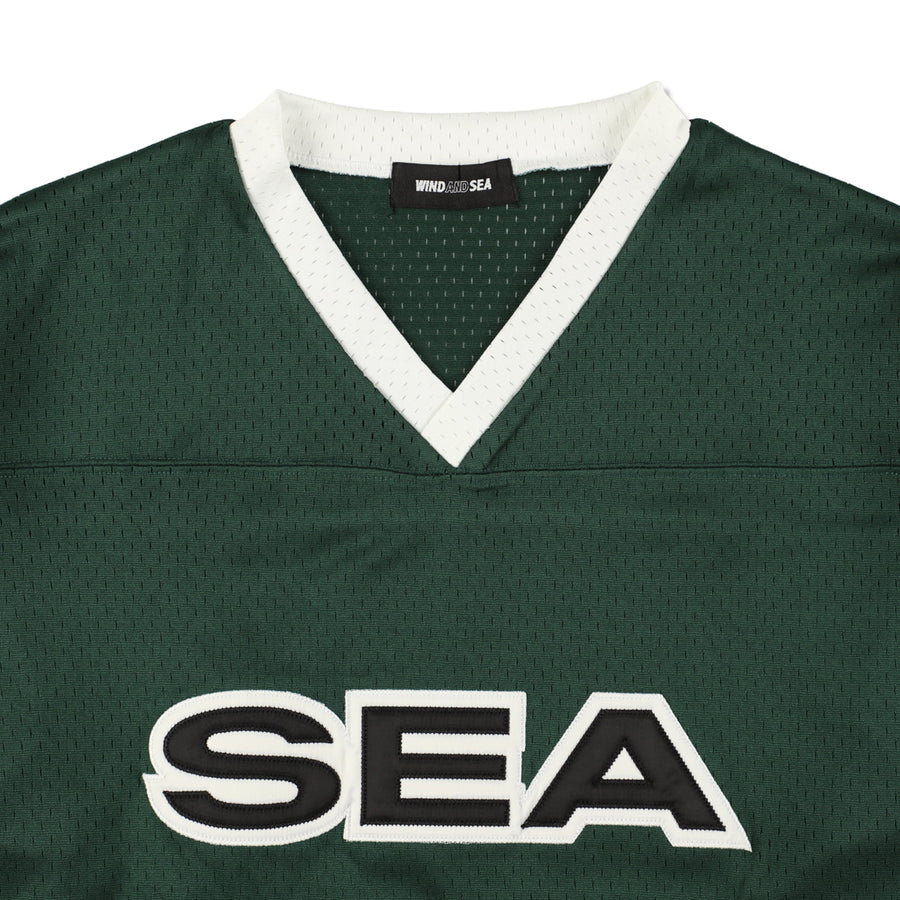 Satin Patch Game Shirt / GREEN