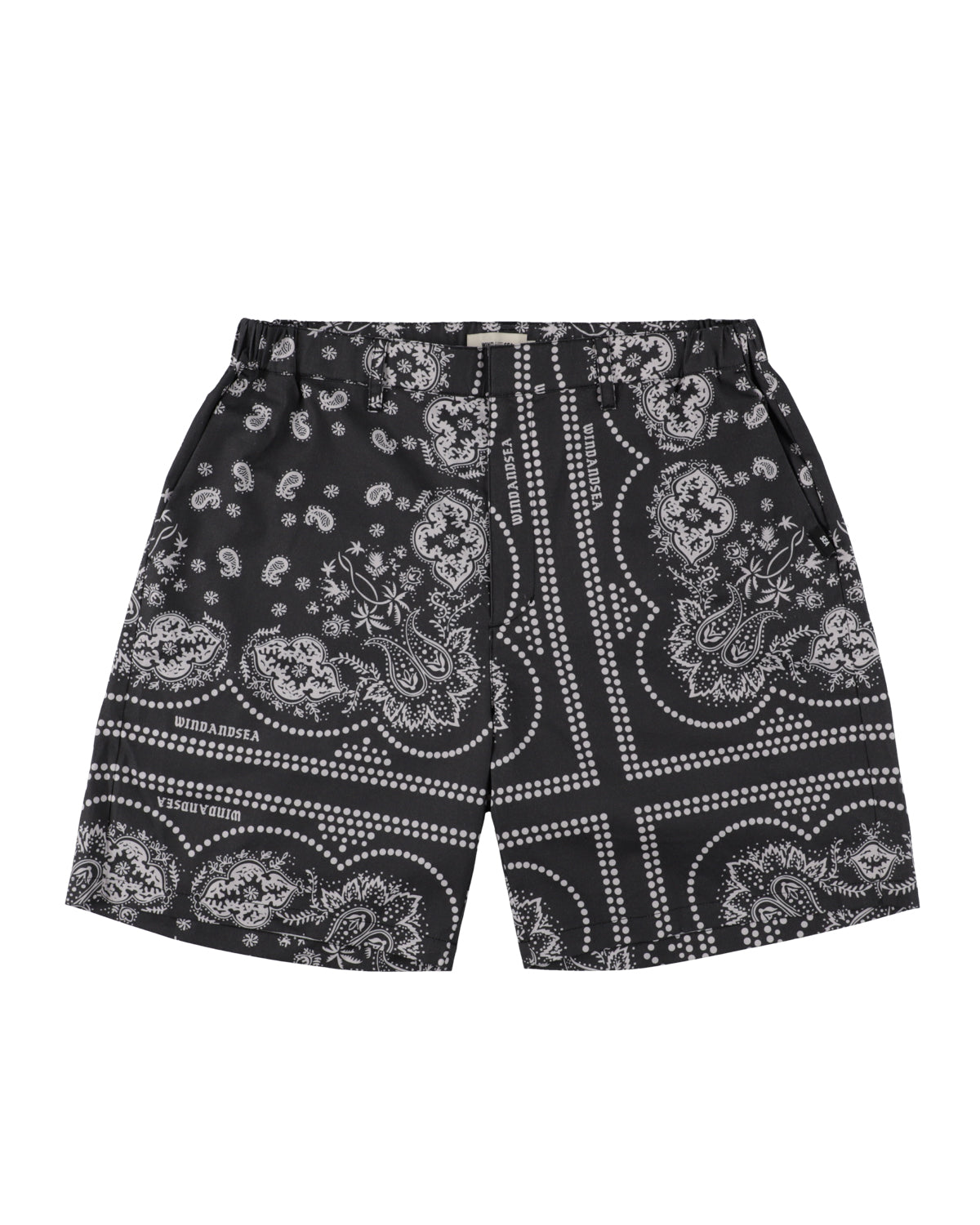 BLACK BANDANA SHORTS