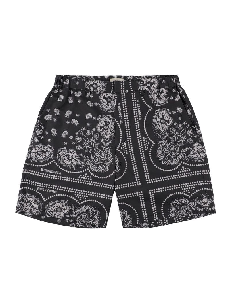 BLACK BANDANA SHORTS