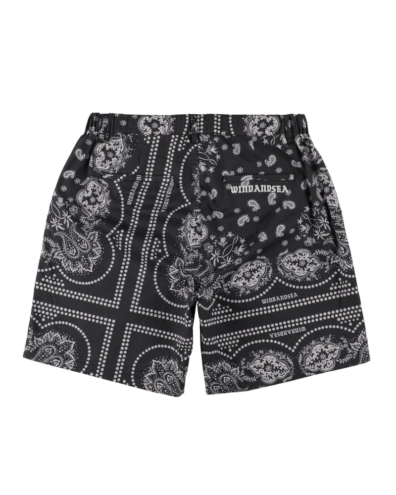 BLACK BANDANA SHORTS