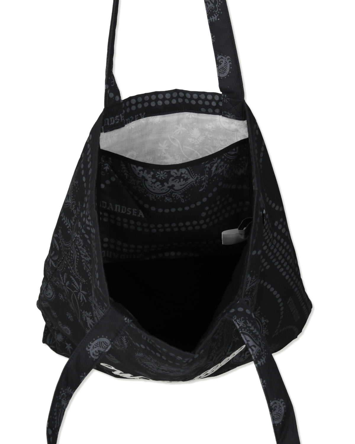 BLACK BANDANA TOTE BAG