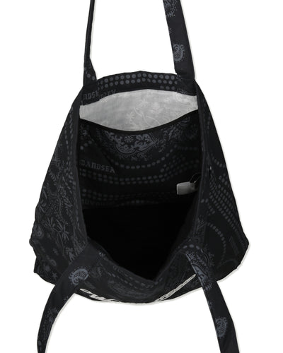 BLACK BANDANA TOTE BAG