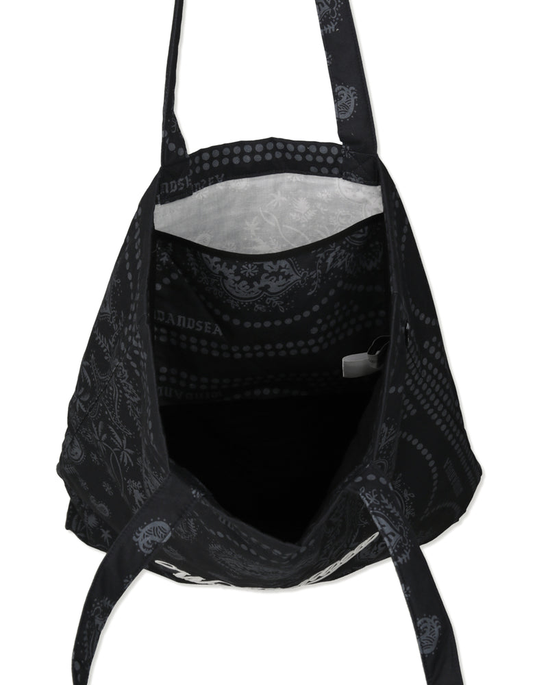 BLACK BANDANA TOTE BAG