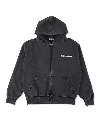 BLACK BANDANA ZIP UP HOODIE
