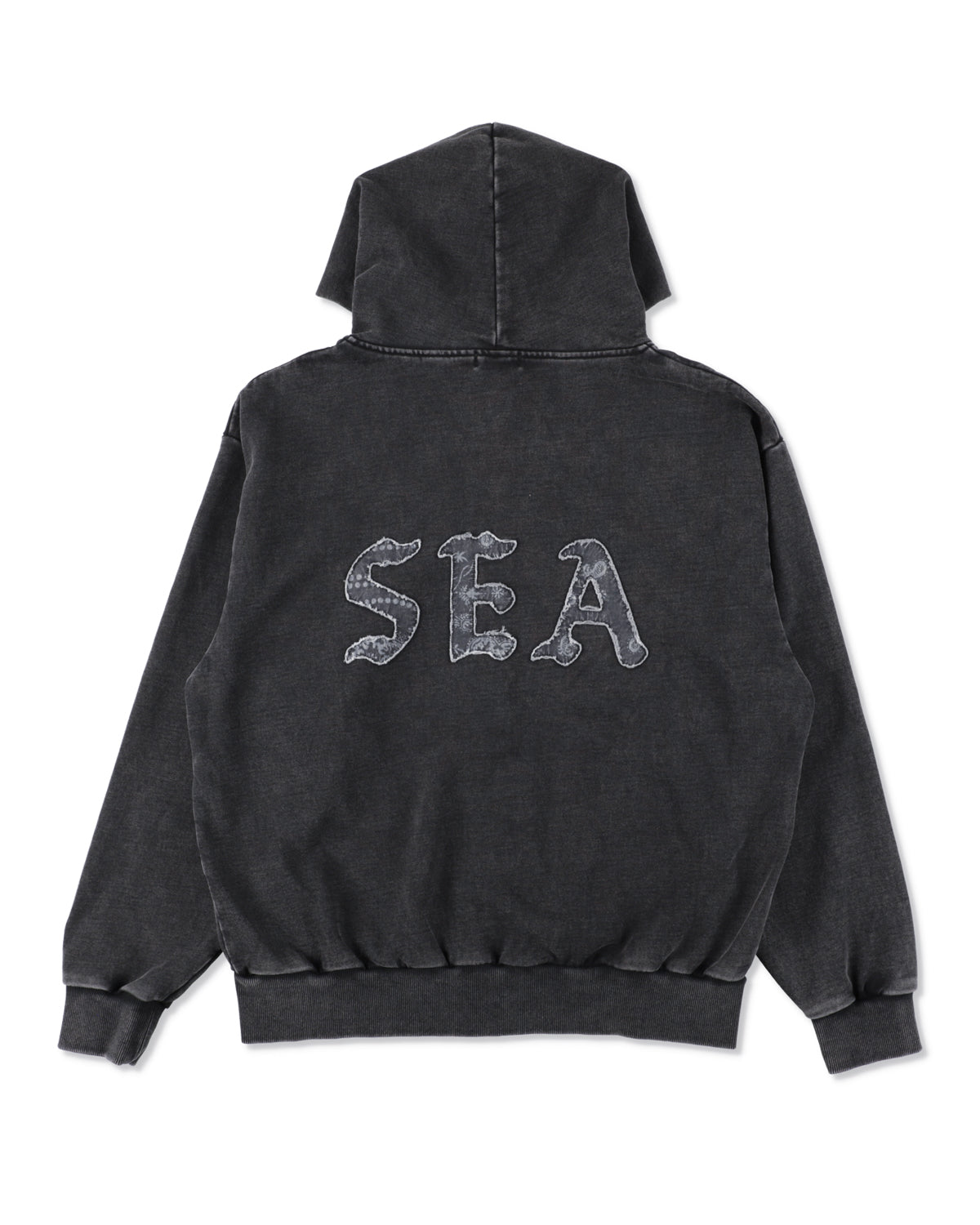 BLACK BANDANA ZIP UP HOODIE