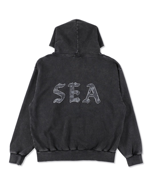 BLACK BANDANA ZIP UP HOODIE