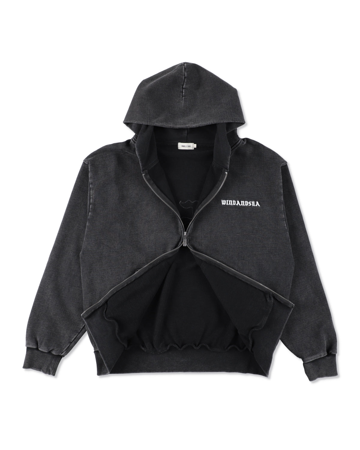 BLACK BANDANA ZIP UP HOODIE