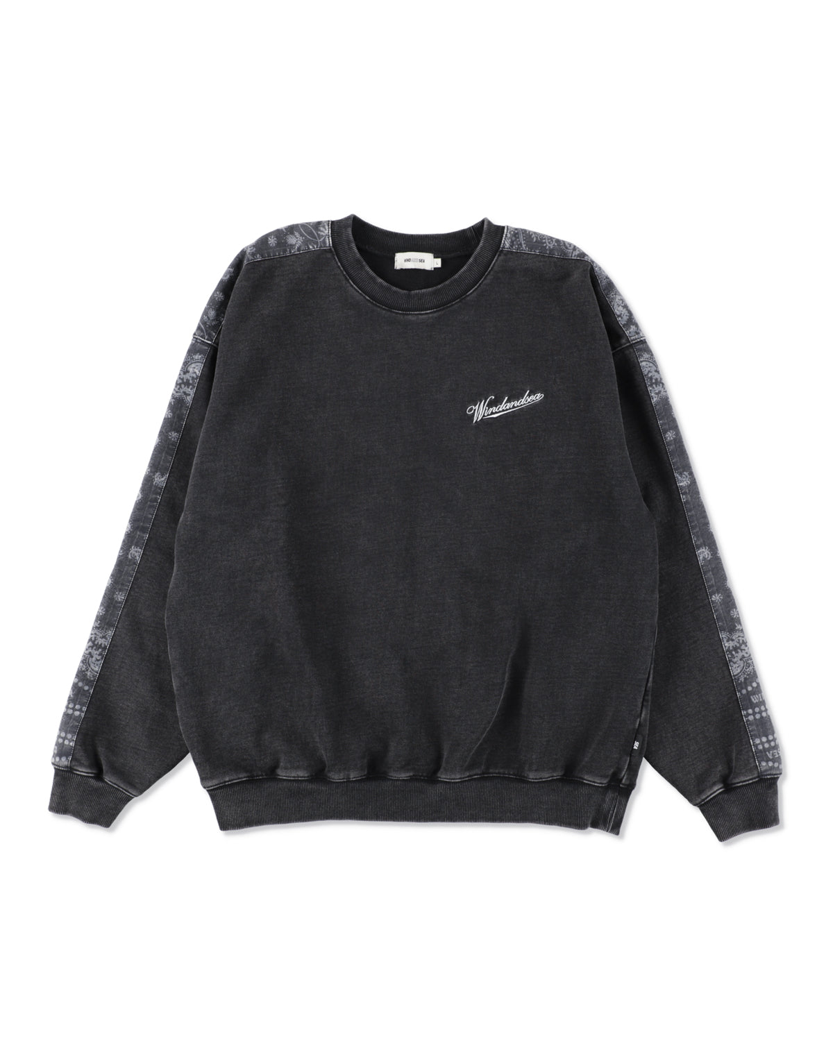 BLACK BANDANA LINE CREW NECK SWEAT